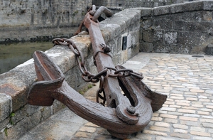 Concarneau, anker aan de klokkentoren