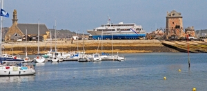 Zicht op de vissershaven Camaret-sur-Mer