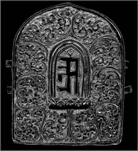 TIBET AMULETTEN DOOS ZILVER