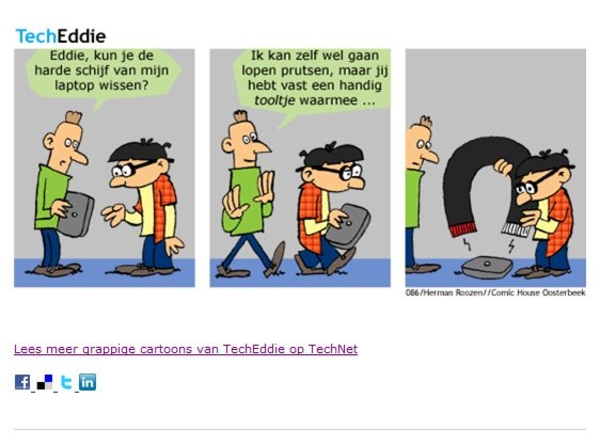 Tech Eddie met leuke Cartoons