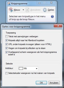 Gebruik het Knipschaartje in Vista en Windows 7