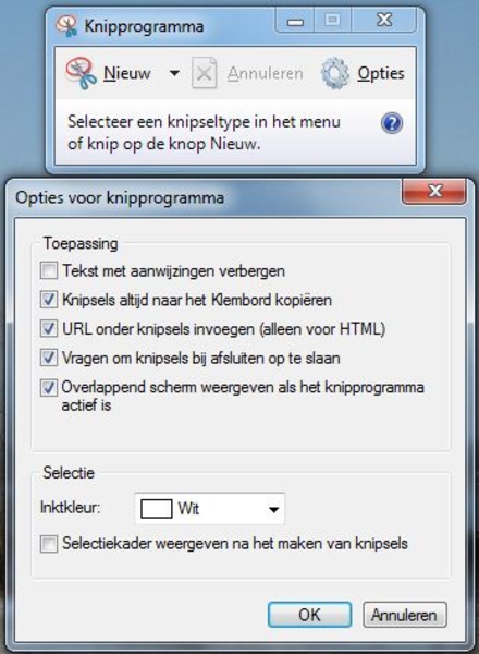 Gebruik het Knipschaartje in Vista en Windows 7