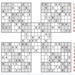 5 Sudokus met overlap en cijfers