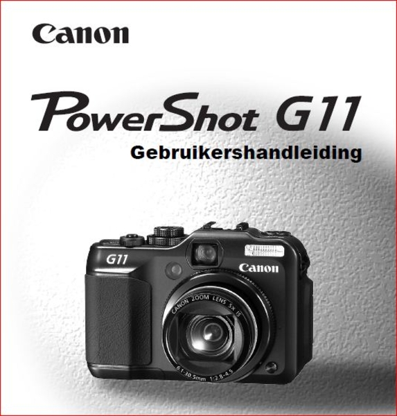 Canon PowerShot G11 Gebruikers handleiding PDF