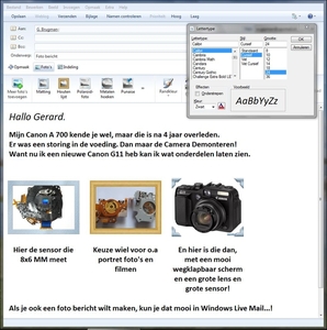 Foto bericht maken in Windows Live Mail