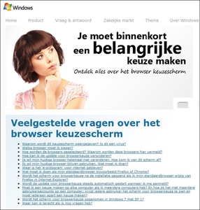 Keuze scherm Brouwsers