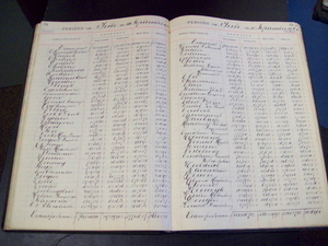 Kasboek, met de hand geschreven
