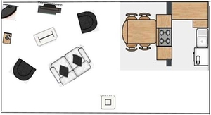 1 kamer plan