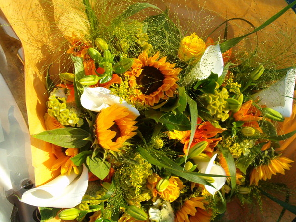 calla,helianthus,lelie....