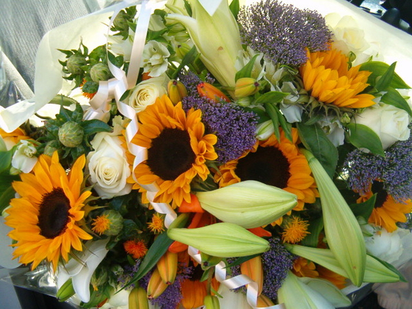 trachelium,rozen, lelies...