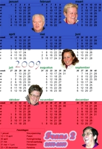 Kalender 2009 klas Franse vlag  2