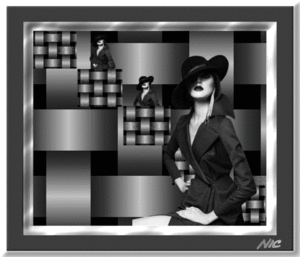 Dame zwart  wit