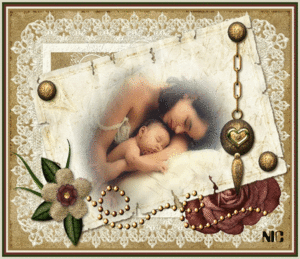Baby met mama