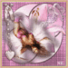 Dame met roze orchidee