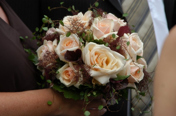 roze biedermeier boeket