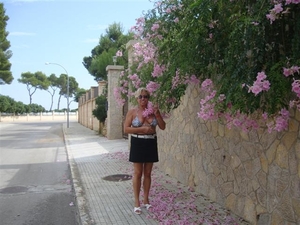 Mijzelf tussen de bloemen...