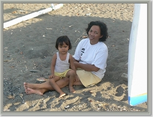 Relaxing on the beach