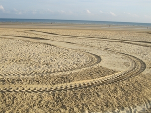 sporen in zand