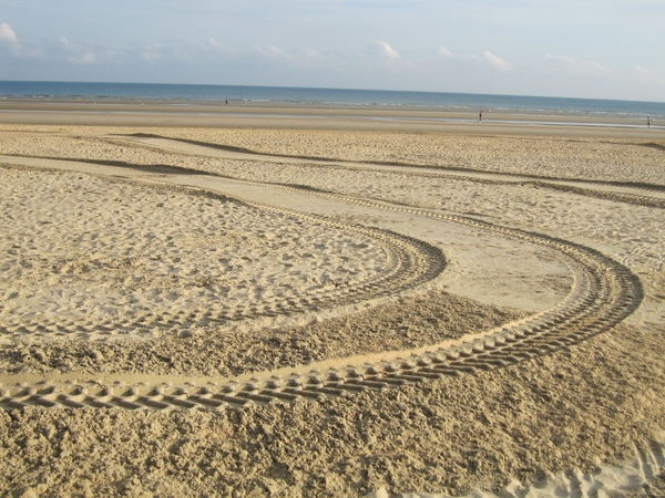 sporen in zand