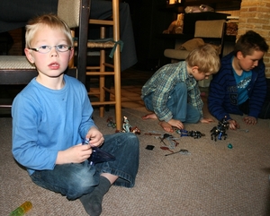 2009-11-29 Bjarne, Daan en Niels al spelend