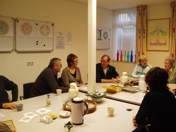 nog even aan de koffie