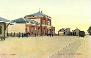 101664 Heerenveen station ca 1900 stempel 1905