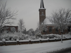 zicht op de kerk van Aartselaar