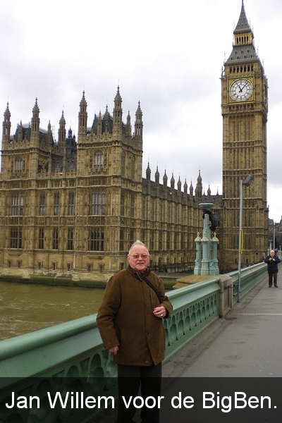 Bij de Big Ben op de Westminster Bridge