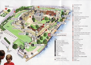 Plattegrond Tower of London.