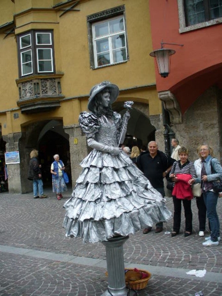 Mimefiguur in Verona.