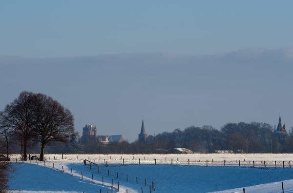 landschappen, winter, wijk bij duurstede, utrecht, nederland