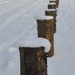 sneeuw detail rond de vers te overloon