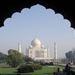 doorkijk op de Taj Mahal