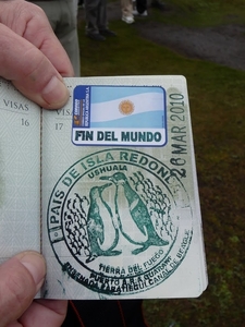 5m Tierra Del Fuego NP _Bahia Ensenada _ postlkantoor _stempel _P