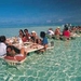 Tahiti, dineren in water