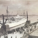 Congo-villeboat bij vertrek aan Scheldekaai  in Antwerpen
