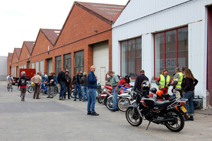 Bij de oude gebouwen van de Flandria fabriek