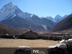 blik op het dal van de Everest