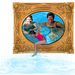 Chlo jumping out pool