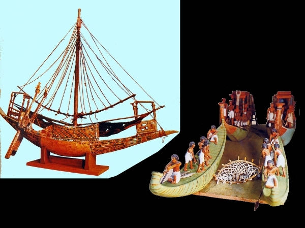 B  Egyptisch museum    Kon. boot en vissersboot