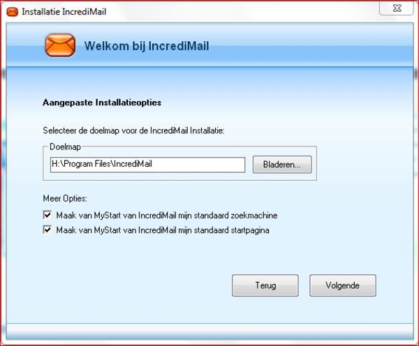 Bij Incredimail Downloaden en Installeren....?