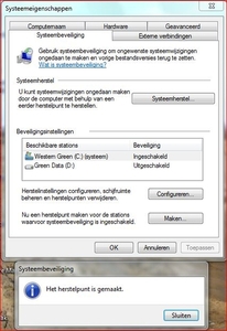 Systeem herstelpunt vaker maken.....!