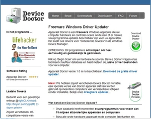 Device Doktor als u problemen heeft met drivers zoeken