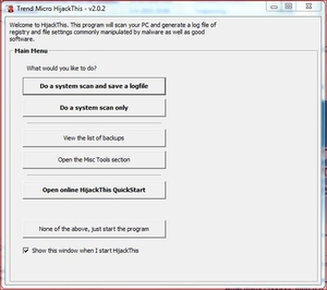 Trend Micro HijackThis - v2.0.2