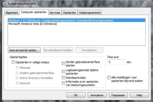 Msconfig Computer opstarten voorbeeld