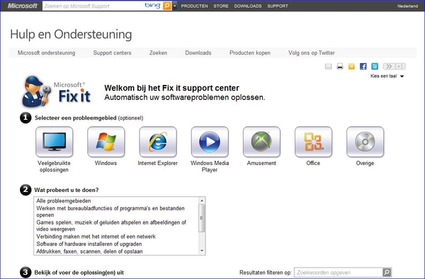 Fixit...voor oplossingen programma's problemen