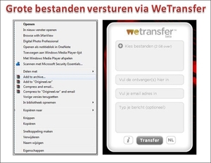 Grote bestanden versturen via Wetransfer