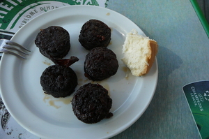 Morcilla de Burgos in Miranda del Castanar