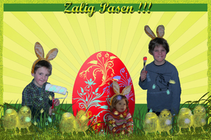 paaskaart met klein kinderen