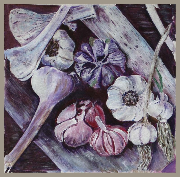 NUMMER 5.  KNOFLOOK  40 X 60 ACRYL